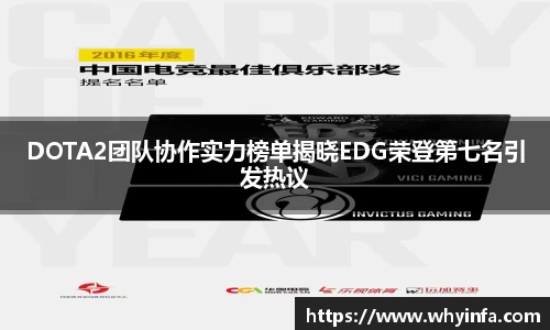 DOTA2团队协作实力榜单揭晓EDG荣登第七名引发热议